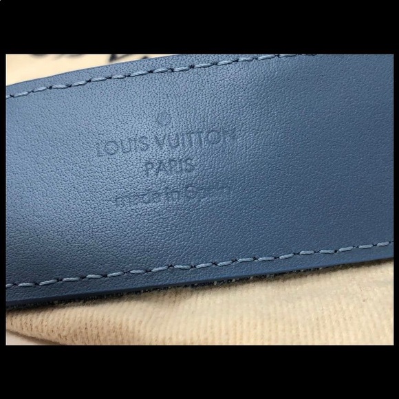 Rare Louis Vuitton Monogram Denim New Wave Belt - Picture 8 of 12